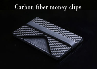Kích thước tùy chỉnh mỏng Carbon sợi tiền Clip Chủ thẻ