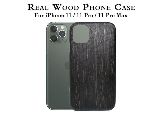 Vỏ gỗ iPhone 11 Pro Max màu đen khắc băng nhẹ