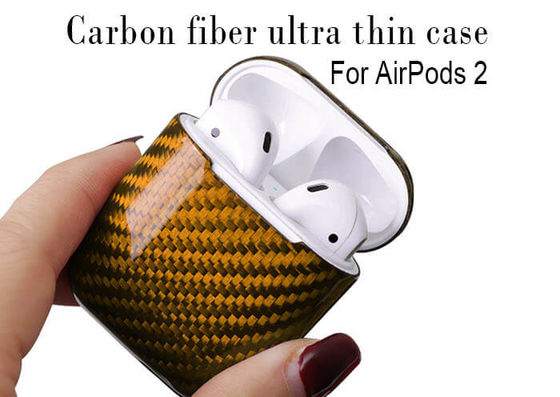 Vỏ Airpods 2 bằng sợi carbon bóng không thấm nước