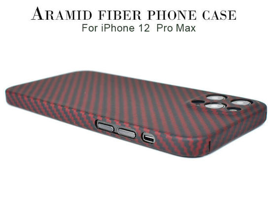 iPhone 12 Pro Max Camera màu đỏ Bảo vệ đầy đủ Vỏ sợi Aramid