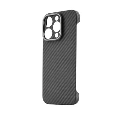 Ốp lưng điện thoại sợi carbon aramid khung cắt tùy chỉnh 2024 cho iPhone 16, dày 0.8mm và nặng 16g