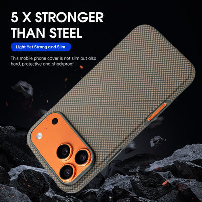 Customized Side Injection TPU Aramid Carbon Fiber Mobile Phone Cover for iPhone 17 Pro