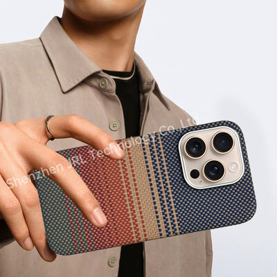 Ốp lưng điện thoại di động sợi carbon aramid siêu mỏng với họa tiết hoàng hôn tùy chỉnh cho iPhone 17 Pro