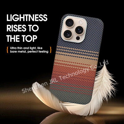 Ốp lưng điện thoại di động sợi carbon aramid siêu mỏng với họa tiết hoàng hôn tùy chỉnh cho iPhone 17 Pro