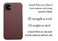 Màu đỏ và màu đen Chống bụi Real Aramid Fiber Kevlar Ốp lưng iPhone 12