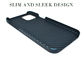 Chống trầy xước Bề mặt mờ Màu xanh lam iPhone 12 Aramid Carbon Fibre Case