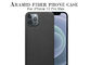 Bảo vệ toàn diện Màu đen dệt trơn iPhone 12 Vỏ sợi Aramid Vỏ carbon
